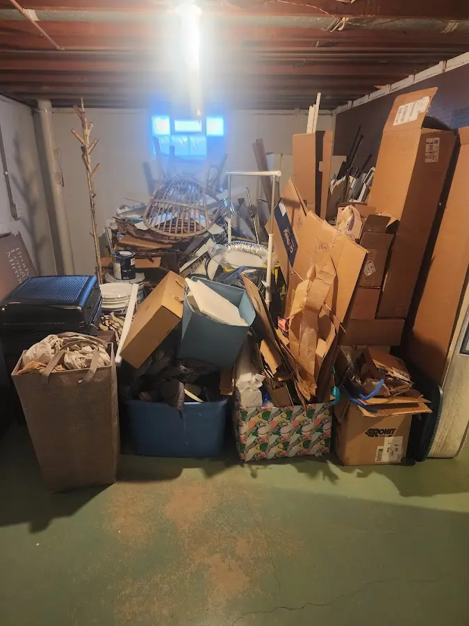 Roll-off dumpster container at job site for 4 Yard Dumpster Rental in David City